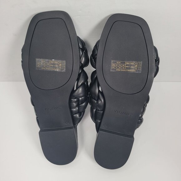 Vionic Kalina Women's Black Braided Slide Sandals US Size 8.5 - Picture 7 of 8